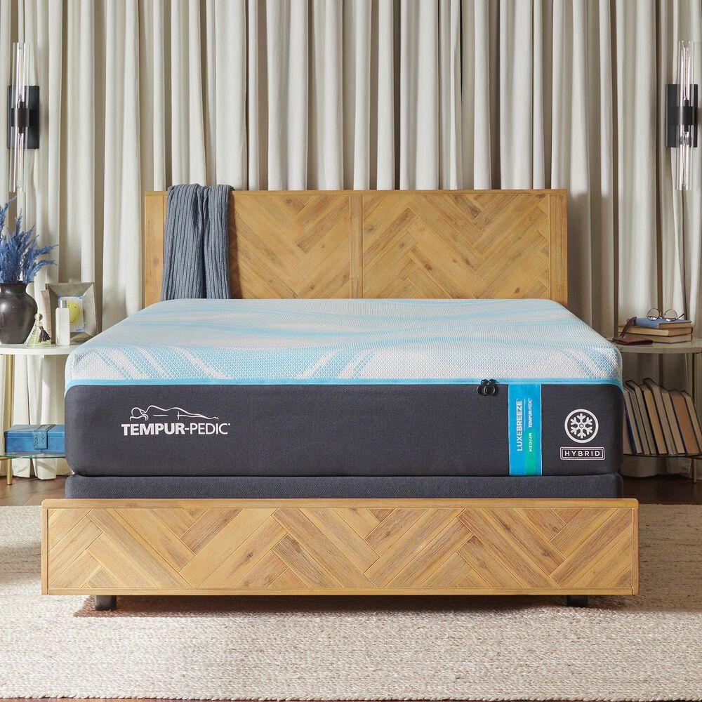 Tempur-Pedic Lux Breeze 2.0 Medium Hybrid California King Mattress with High Profile Box Spring, , large