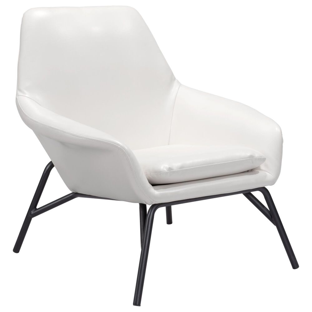 Zuo Modern Javier Accent Chair in White, , large