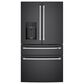 Cafe 27.8 Cu. Ft. Capacity 4-Door Smart French Door Refrigerator in Matte Black, , large