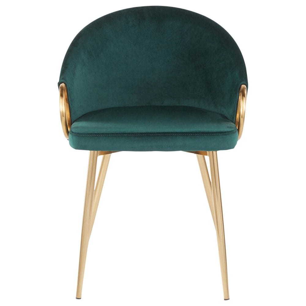 Lumisource Claire Chair in Emerald Green/Gold, , large