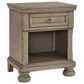 Signature Design by Ashley Lettner 1 Drawer Night Stand in Light Gray, , large