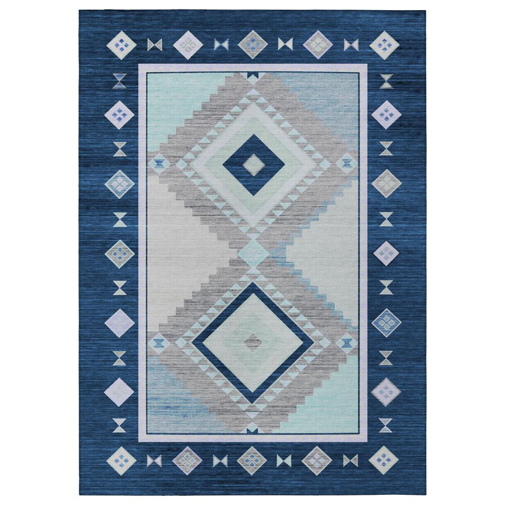 Dalyn Rug Company Phoenix 10" x 14" Denim Indoor/Outdoor Area Rug, , large