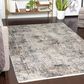 Surya Solar 12" x 15" Black, Gray, Charcoal, Saffron and White Area Rug, , large