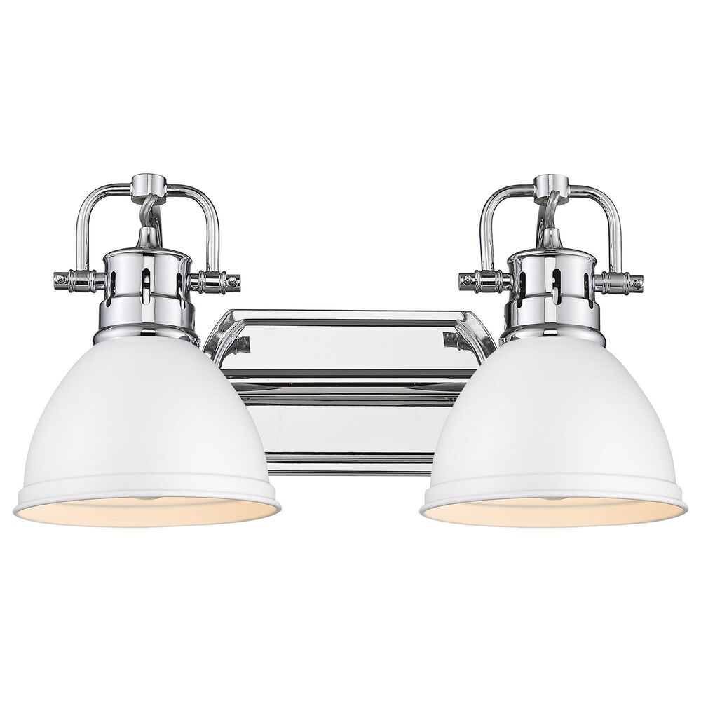 Golden Lighting Duncan 2-Light Bath Vanity in Chrome/White, , large