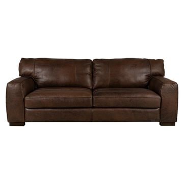 Softline 94" Leather Sofa in Madison Espresso, , large