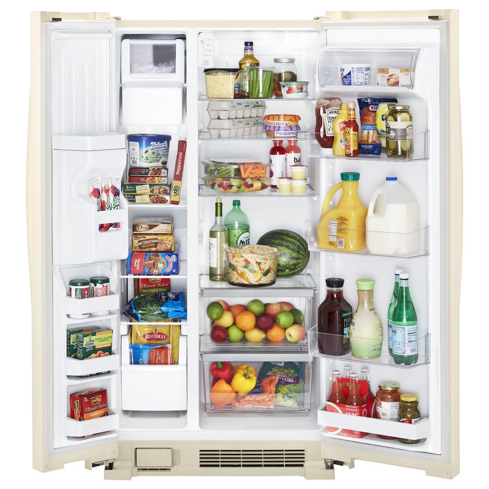 Whirlpool 24 Cu. Ft. Side by Side Refrigerator in Biscuit, , large