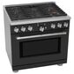 Cafe 5.75 Cu. Ft. Freestanding Dual Fuel Range in Matte Black and Brushed Stainless, , large