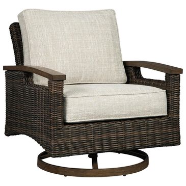 Signature Design by Ashley Paradise Trail Swivel Lounge Chair Set of 2 in Medium Brown, , large
