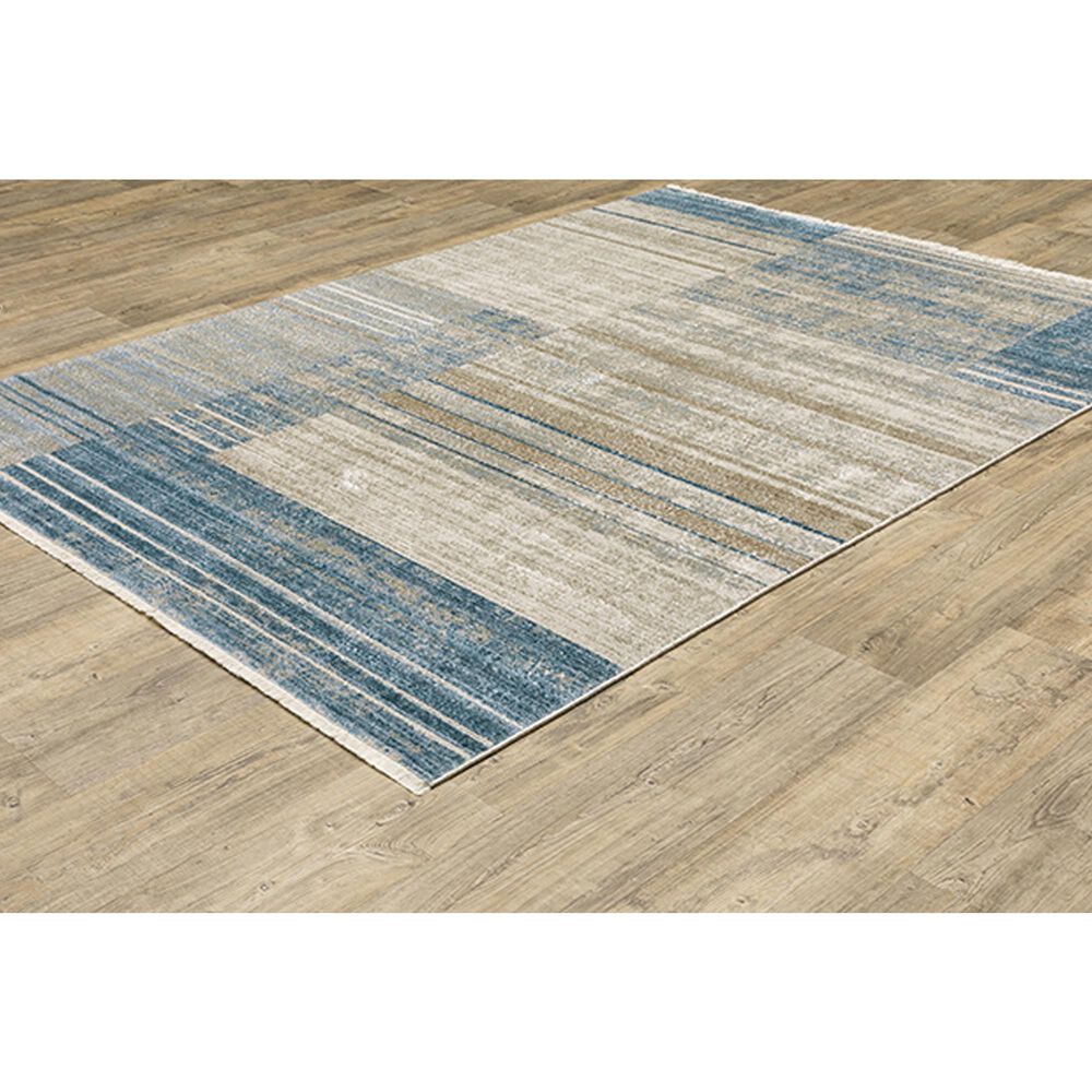 Oriental Weavers Bauer Geometric Lines 7&#39;10&quot; x 10&#39;10&quot; Blue Area Rug, , large