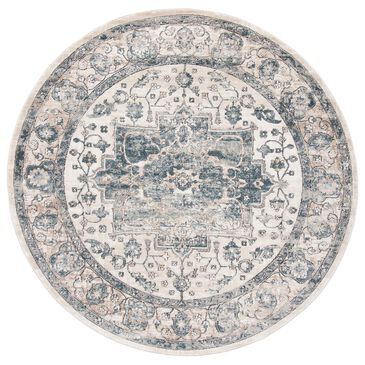 Safavieh Oregon 6"7" Round Ivory and Blue Area Rug, , large