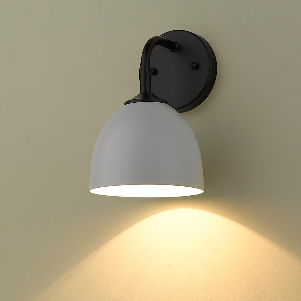 Golden Lighting Zoey 1-Light Wall Sconce in Matte Black, , large