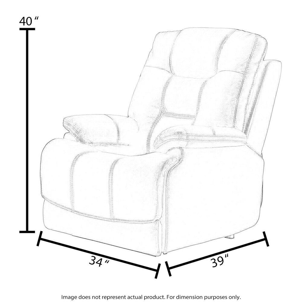 Northwestern Manual Recliner in Tahoe Blue, , large