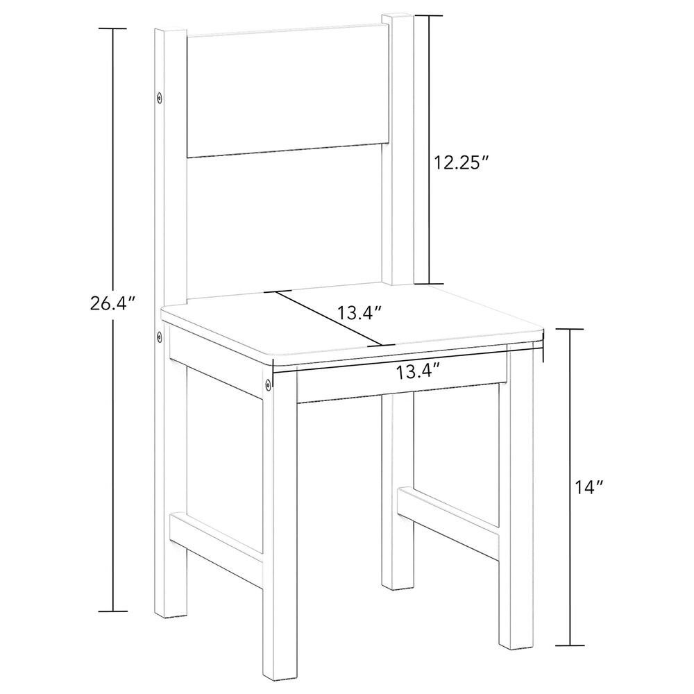 RiverRidge Home 2-Piece Kids Desk and Chair Set in White, , large