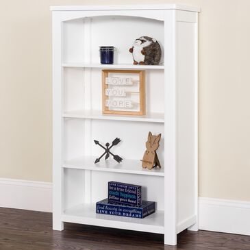 Foundations Worldwide Harmony Bookcase with 4-Shelf in Matte White, , large