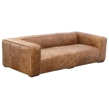 Moe"s Home Collection Bolton Stationary Leather Sofa in Cappuccino, , large