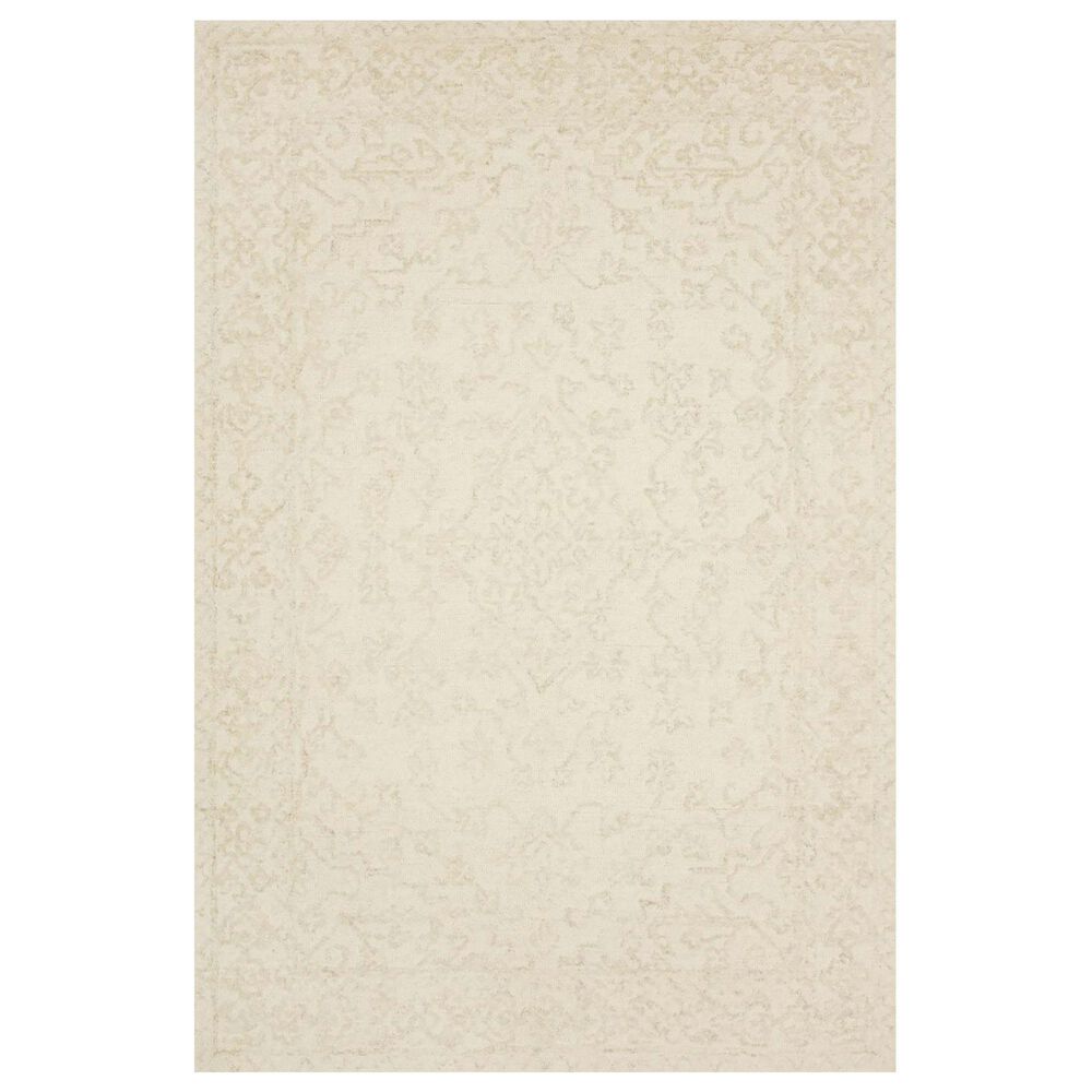 Magnolia Home Annie ANN-04 2"3" x 3"9" White and Light Grey Area Rug, , large