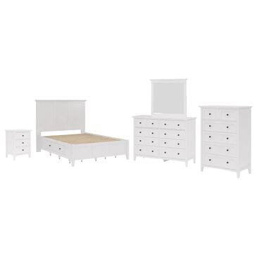 Urban Home Grace 5-Piece King Bedroom Set in Snowfall White, , large