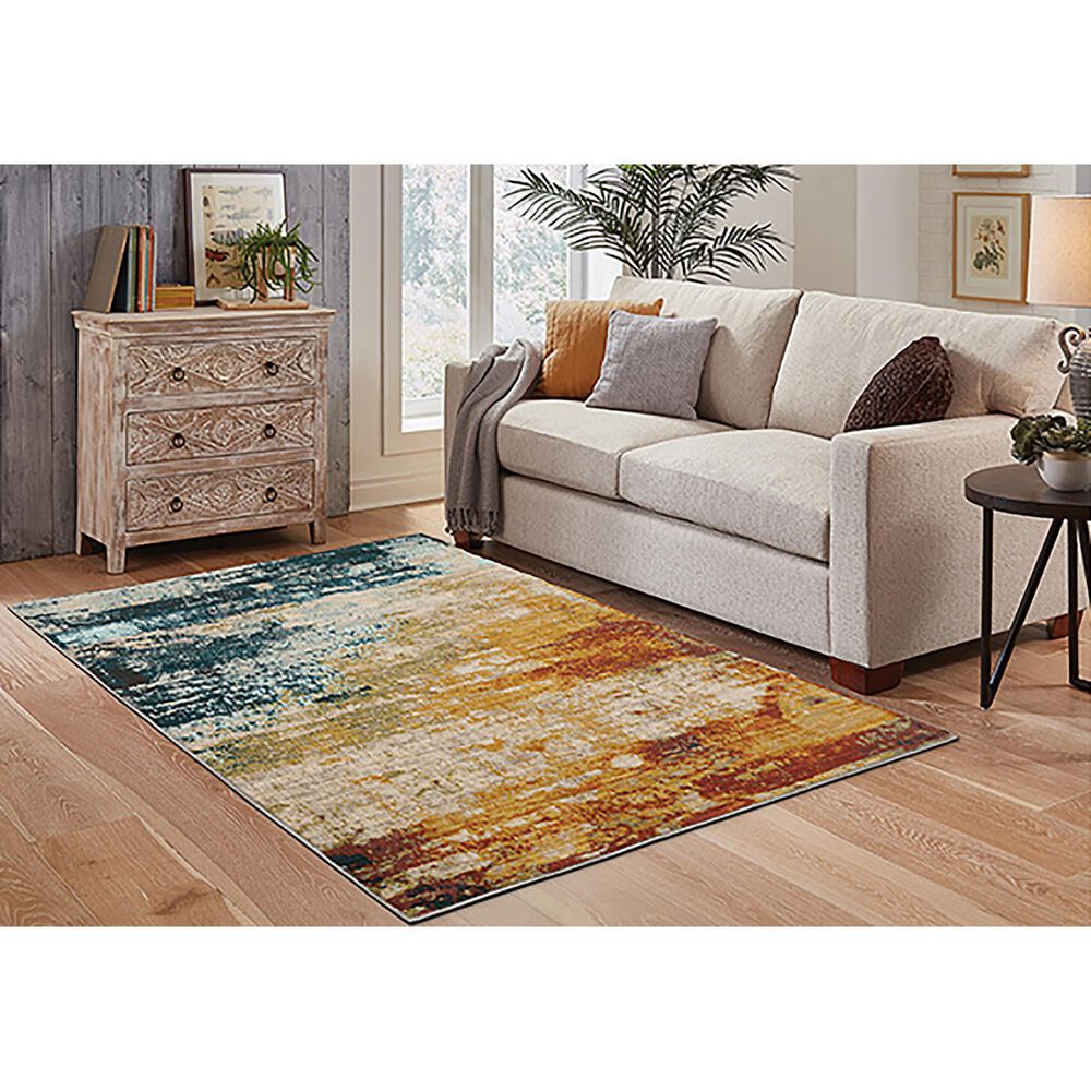 Oriental Weavers Sedona 6&#39;7&quot; x 9&#39;6&quot; Blue and Red Area Rug, , large