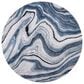 Safavieh Craft 5"3" Round Blue and Grey Area Rug, , large