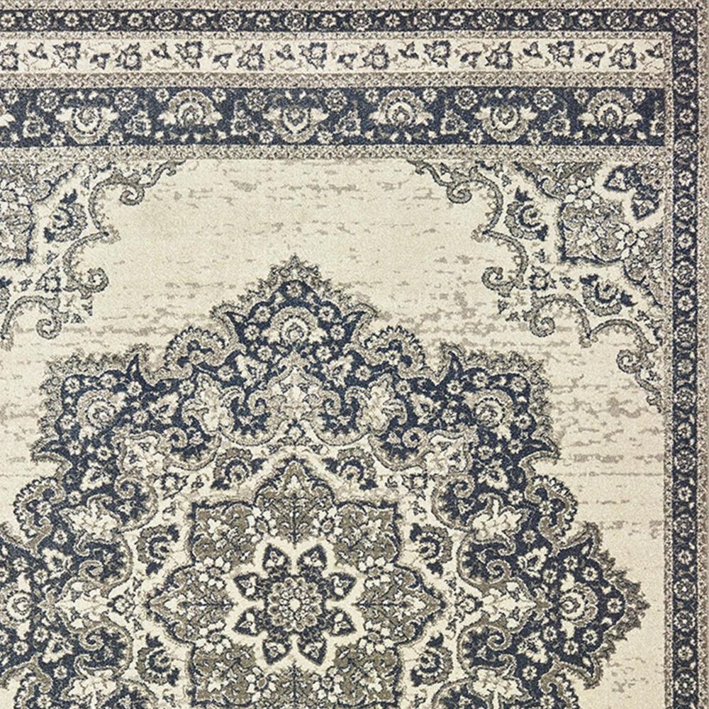 Oriental Weavers Richmond 5504I 7&#39;10&quot; x 10&#39;10&quot; Ivory and Navy Area Rug, , large