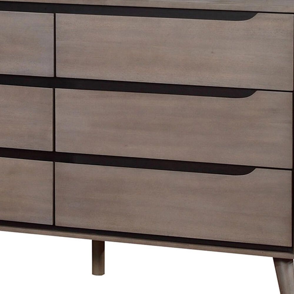 Furniture of America Lennart 6-Drawer Dresser in Gray, , large