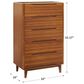 Natural Bamboo Furnishings Five Drawer High Chest, Amber, , large