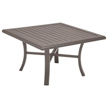 Tropitone Banchetto 42" Square Chat Umbrella Table in Graphite - Table Only, , large