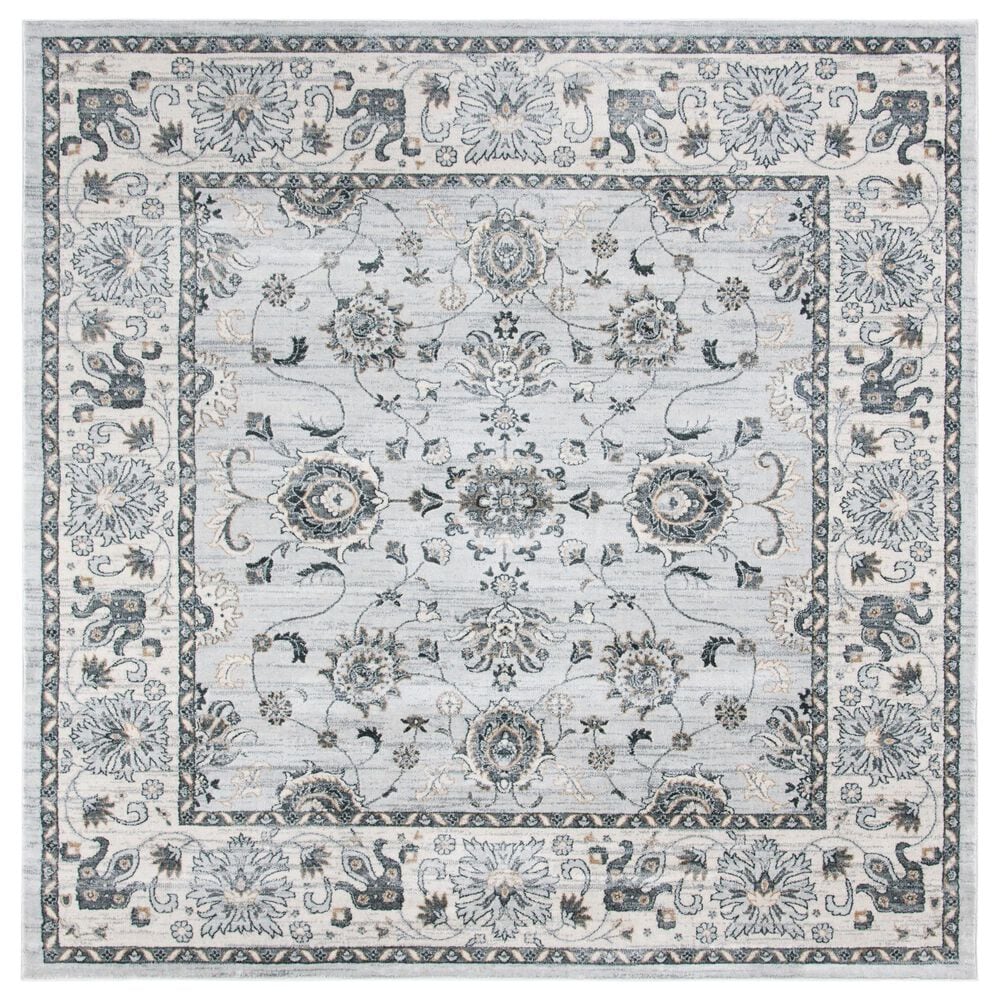 Safavieh Isabella Traditional 6"7" Square Light Gray and Cream Area Rug, , large