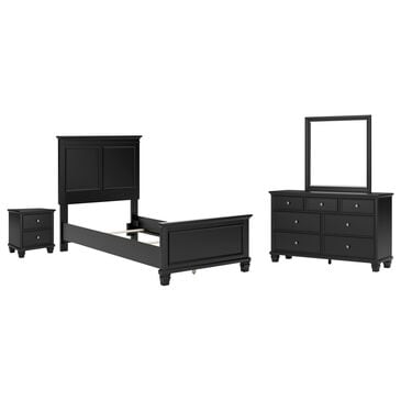 Signature Design by Ashley Lanolee 4-Piece Twin Bedroom Set in Black, , large