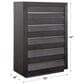 Nicolette Home Wentworth Village 5 Drawer Chest in Oxford Black, , large