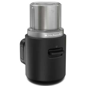 Kitchenaid Portables Go Cordless Blade Coffee Maker Grinder with Battery in Matte Black and Stainless Steel, , large