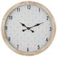 Maple and Jade Floral Wall Clock in Brown, Beige and Black, , large