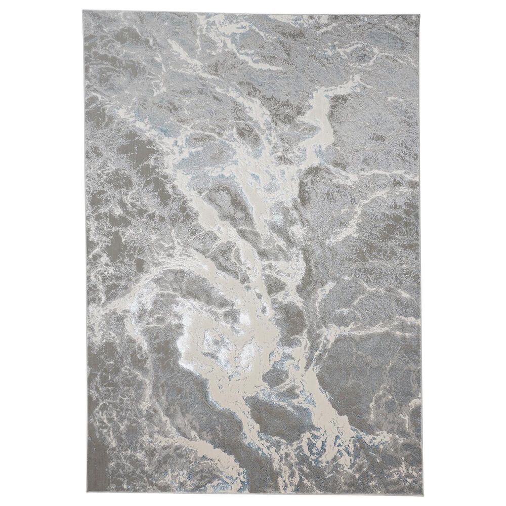 Feizy Rugs Azure 3539F 10" x 13"2" Gray and Blue Area Rug, , large