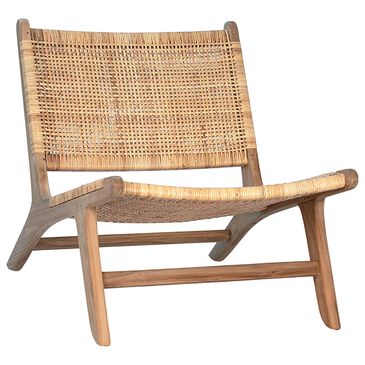 Blue Sun Designs Emo Occasional Chair in Natural Teak and Rattan, , large