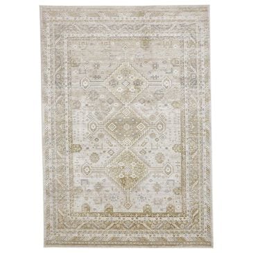 Feizy Rugs Aura 6"7" x 9"6" Gold and Ivory Area Rug, , large