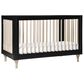 Babyletto Lolly 3-in-1 Convertible Crib with Kit in Black and Washed Natural, , large