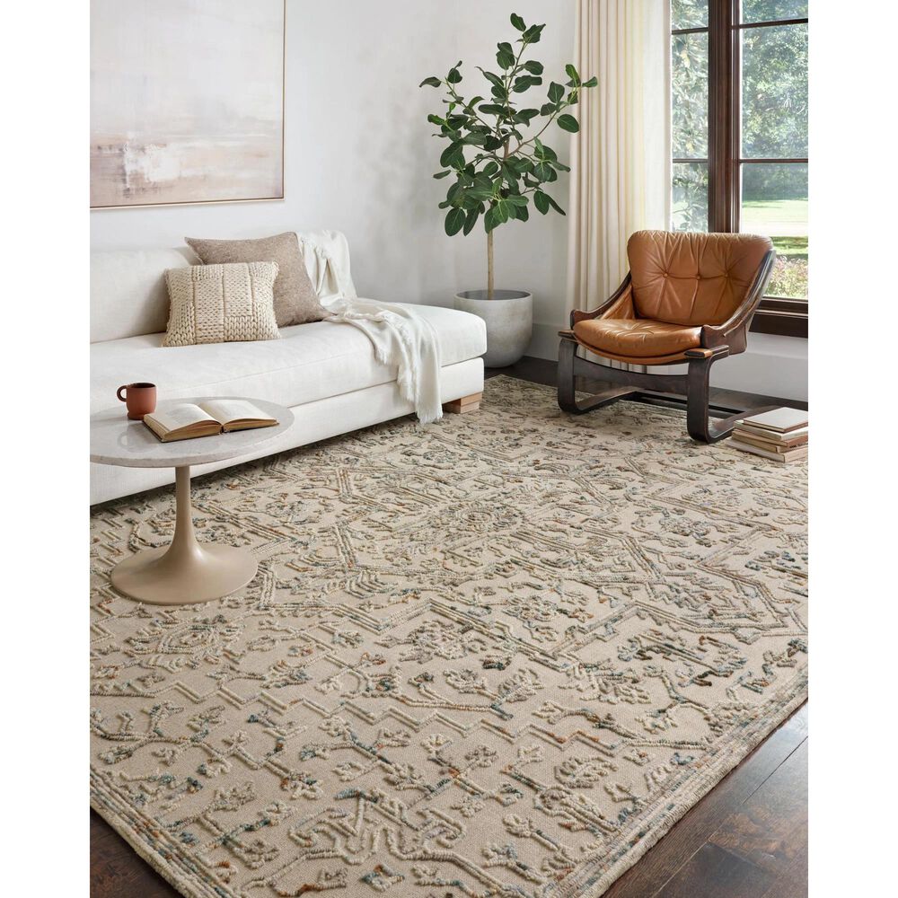 Loloi II Halle HAE-01 3&#39;6&quot; x 5&#39;6&quot; Gray and Ocean Area Rug, , large