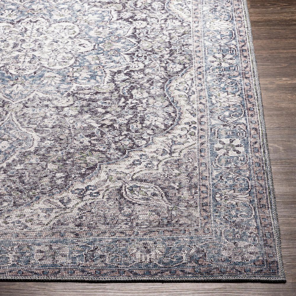 Surya Colin 2&#39;7&quot; x 10&#39; Light Blue, Medium Green, Gray, Charcoal, Tan and Cream Runner, , large