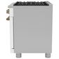 Cafe 6.2 Cu. Ft. Freestanding Natural Gas Range in Matte White and Brushed Bronze, , large