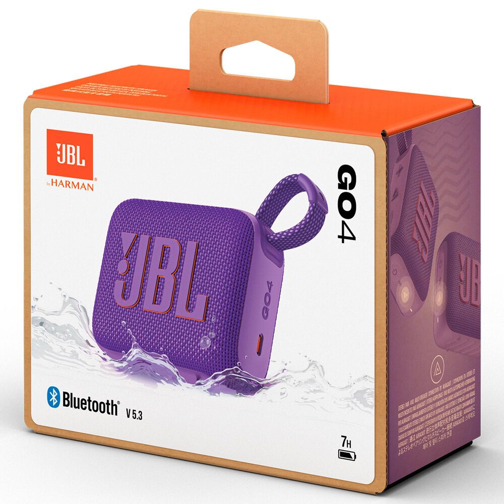 JBL Go 4 Portable Waterproof Bluetooth Speaker in Purple, , large