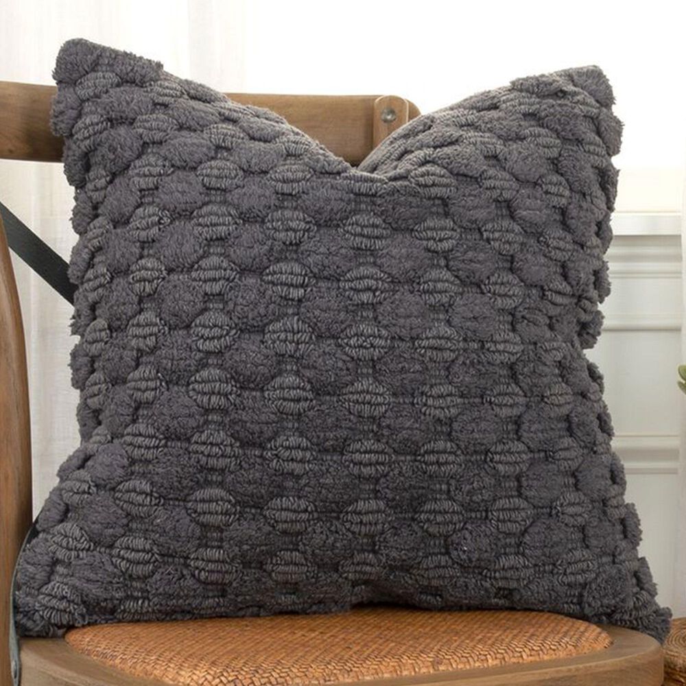 Rizzy Home 20&quot; x 20&quot; Down Filled Woven Throw Pillow in Gray, , large