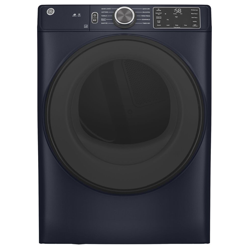 GE Appliances 7.8 Cu. Ft. Smart Front Load Electric Dryer with Sanitize Cycle in Sapphire Blue, , large