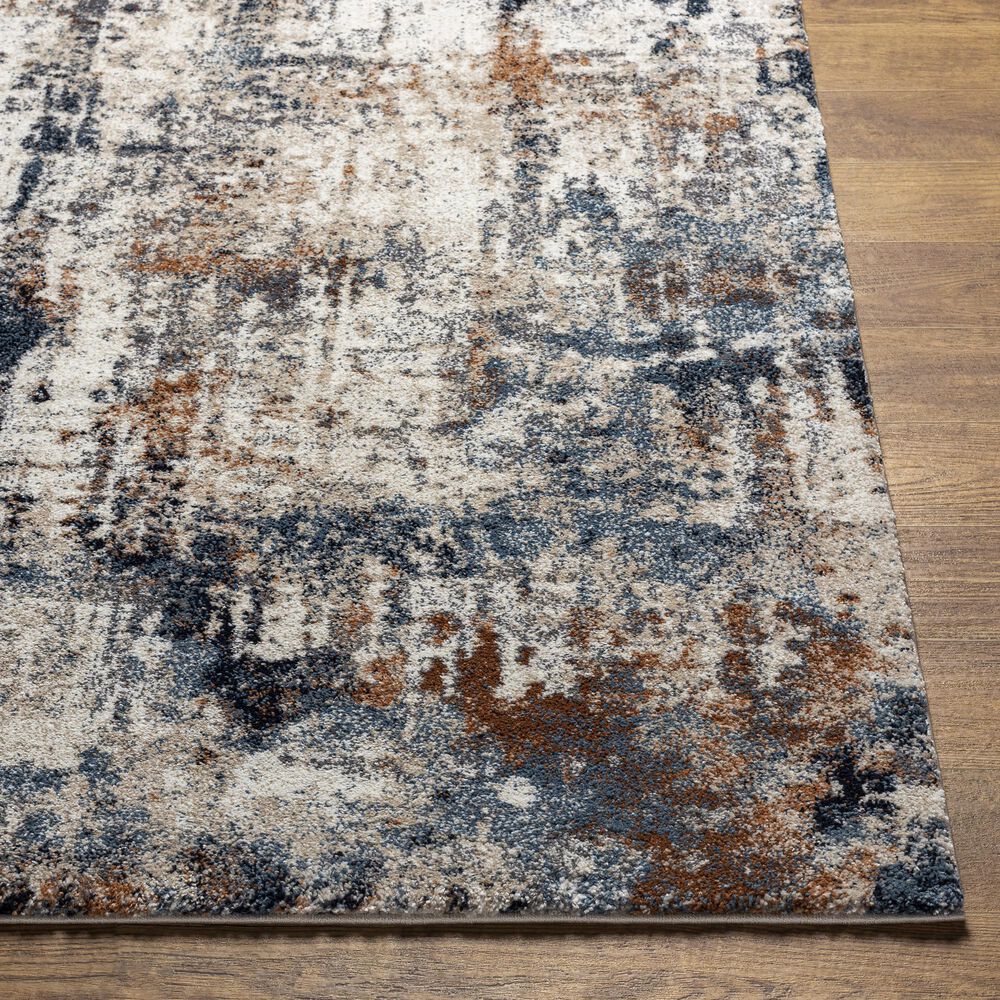 Surya Tuscany TUS-2327 4&#39;3&quot; x 5&#39;7&quot; Gray, Blue and Camel Area Rug, , large