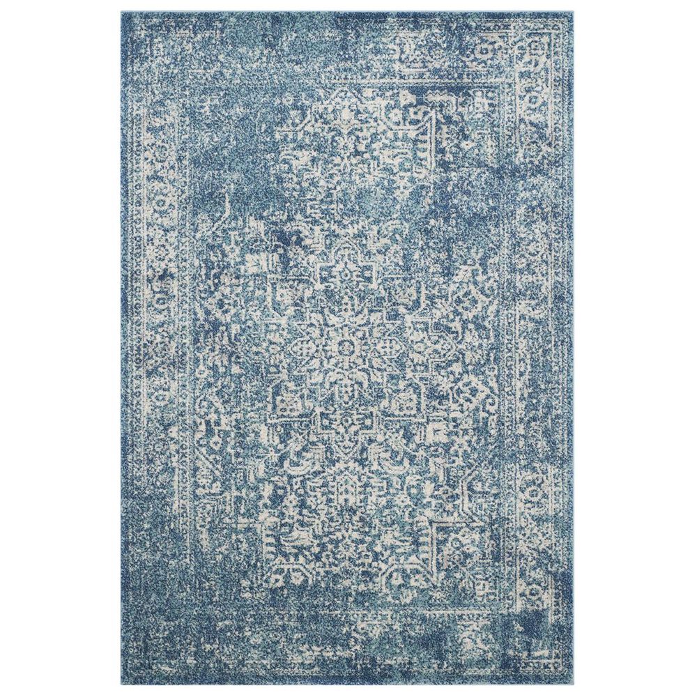 Safavieh Evoke EVK256C-5 5&#39;1&quot; x 7&#39;6&quot; Blue/Ivory Area Rug, , large