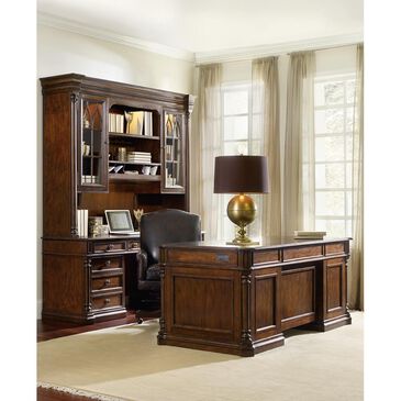 Hooker Furniture Leesburg Executive Desk in Mahogany, , large