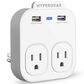 Hypergear Multi Outlet with Dual USB Adapter in White, , large