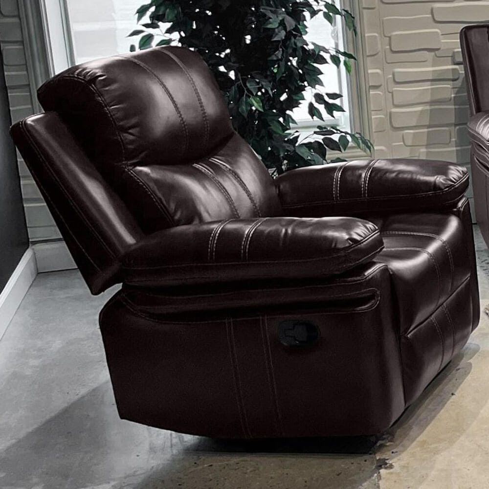 New Heritage Design Kellen Manual Glider Recliner in Brown, , large