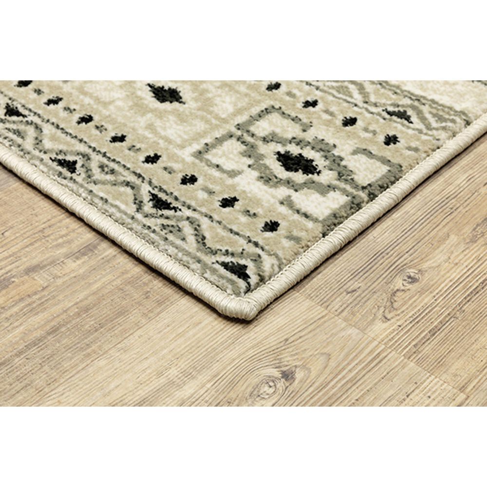 Oriental Weavers Georgia Southwest 643A0 1&#39;10&quot; x 7&#39;6&quot; Ivory and Gray Runner, , large