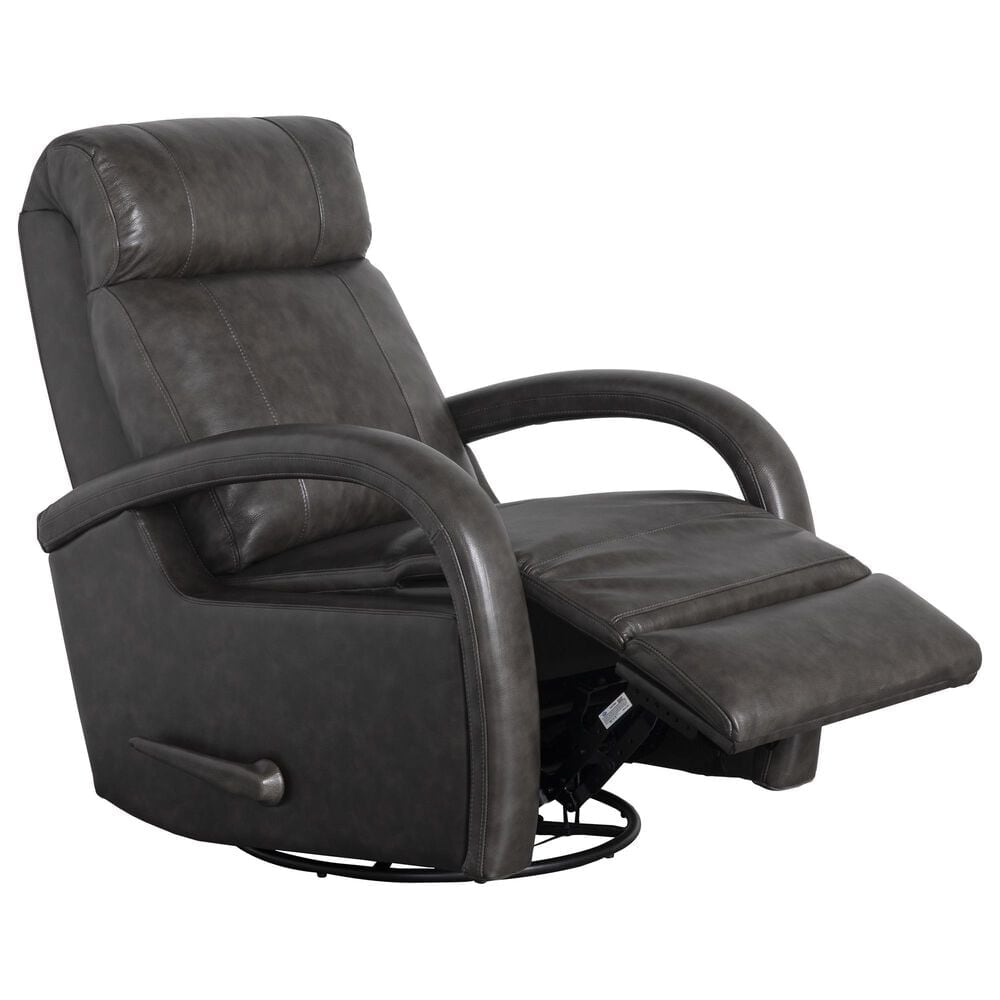 Barcalounger Harlee Manual Swivel Glider Recliner in Ryegate Gray, , large