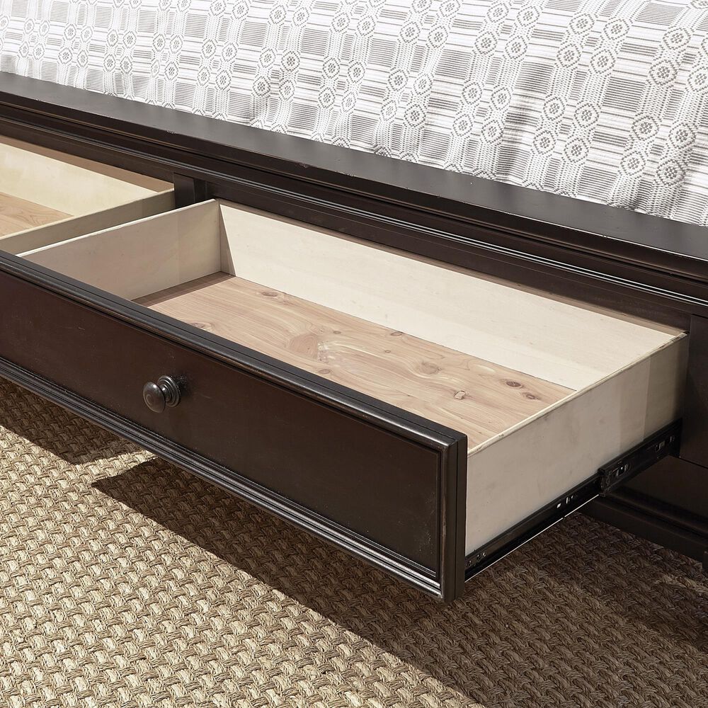 Riva Ridge Oxford Queen Storage Bed in Peppercorn, , large